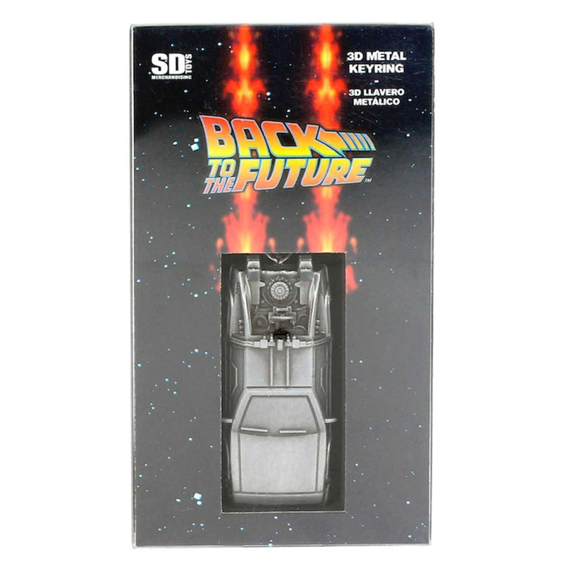 3D-metallnyckelring av Tillbaka till framtidens Delorean-modell