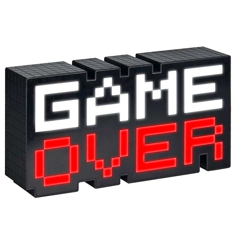 8-bitars Game Over-lampa med retrodesign och LED-ljus
