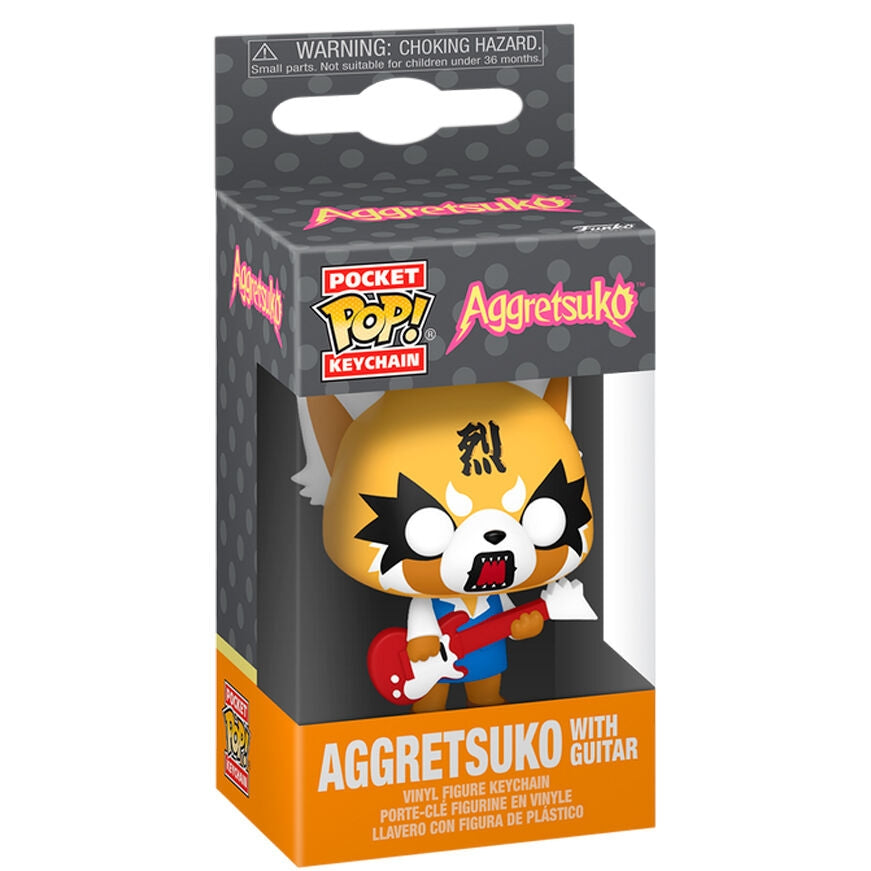 Aggretsuko-nyckelring med gitarr, POP-samlarobjekt