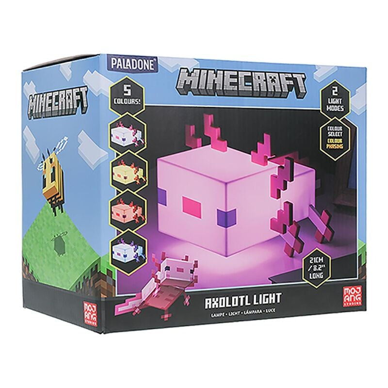 Ajolote-lampa 13 cm – Unik design för Minecraft-fans