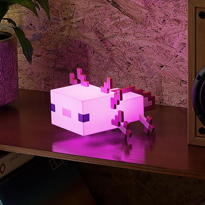 Ajolote-lampa 13 cm – Unik design för Minecraft-fans
