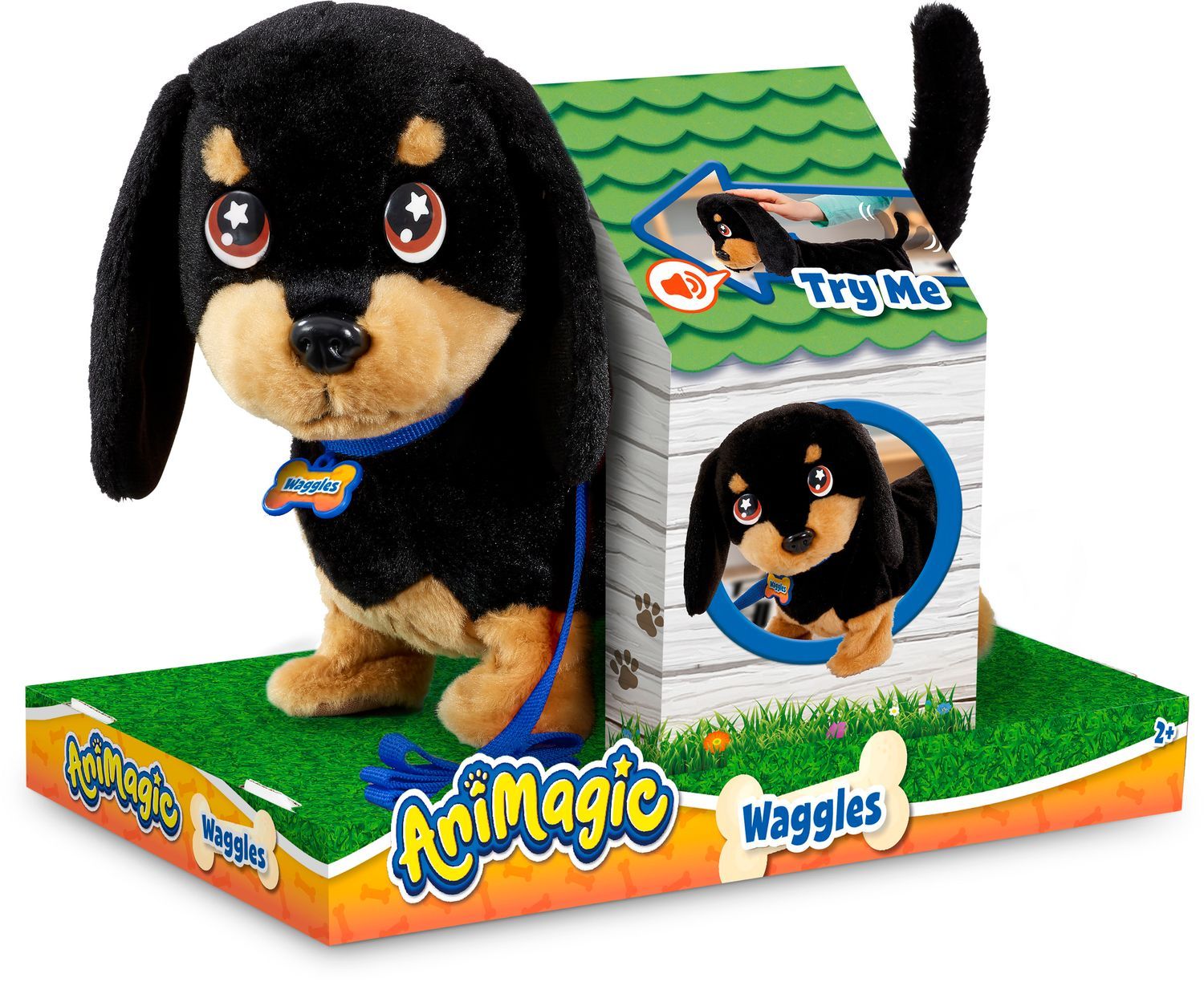 Animagisk gravhund logrer