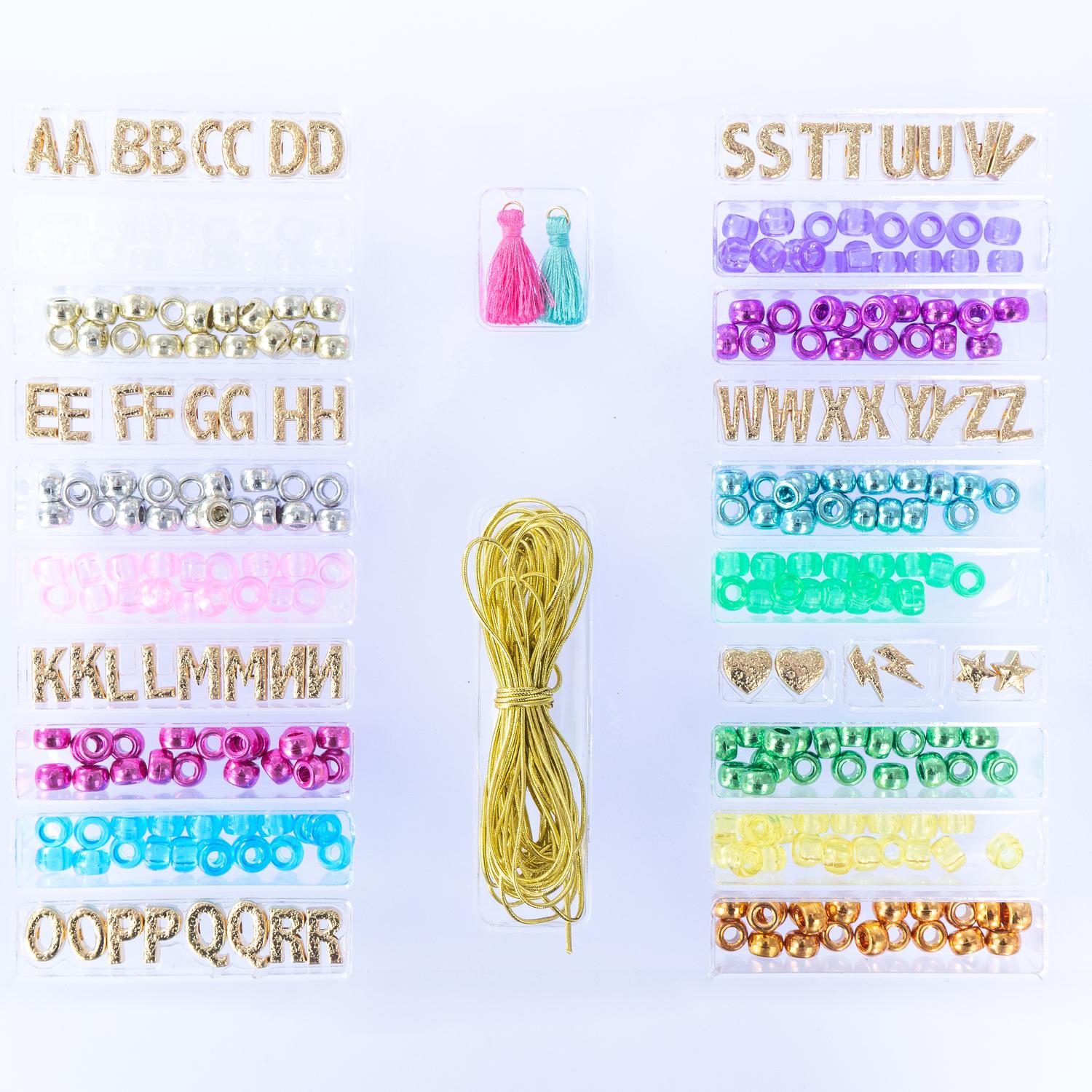 Armbandstillverkare i guld, 300+ pärlor, 7 m elastiskt snöre