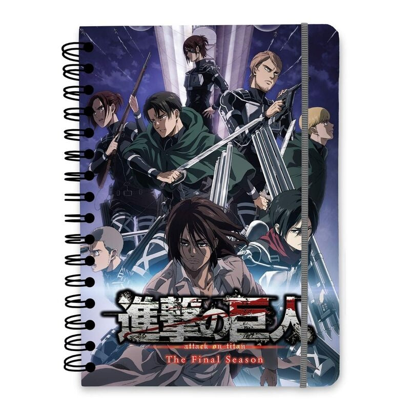 Attack on Titan A5 Notebook med tomma sidor för skissning