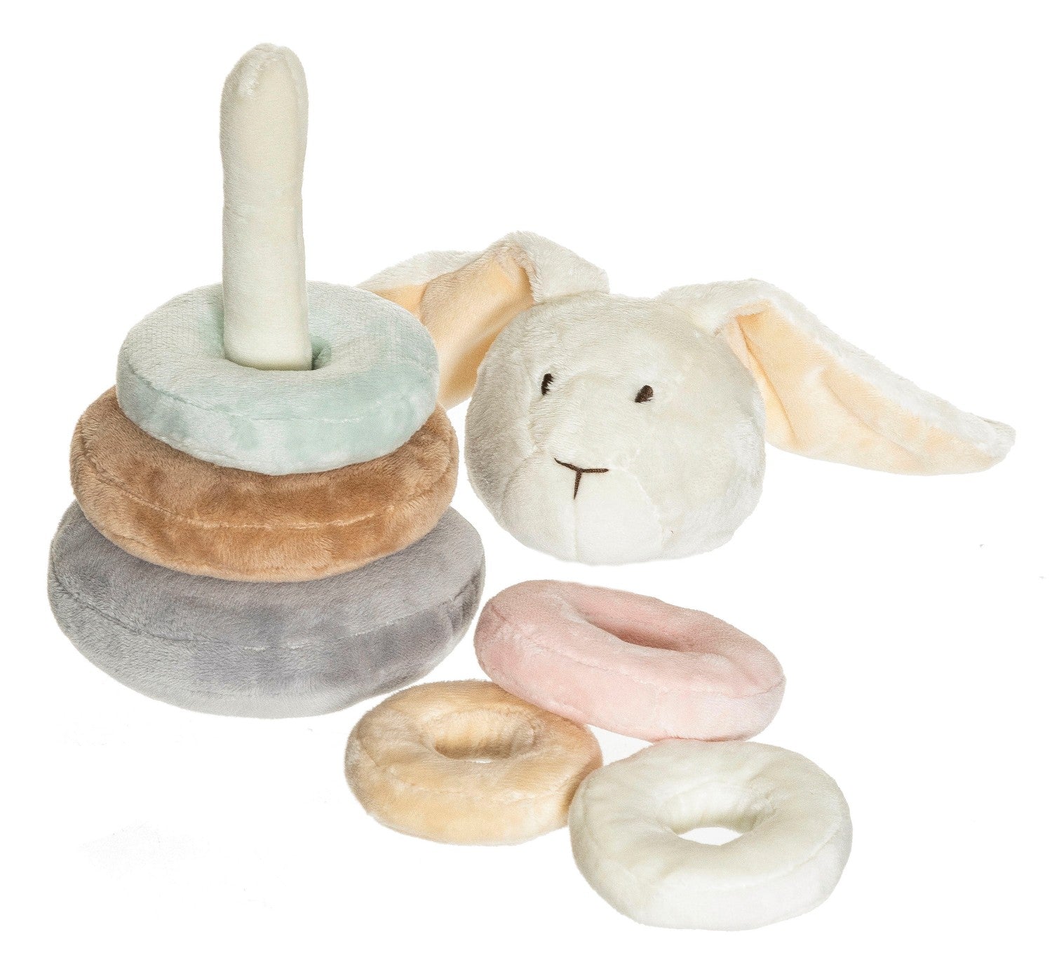 Babyringstaplare, mjuka pastellringar, 20 cm