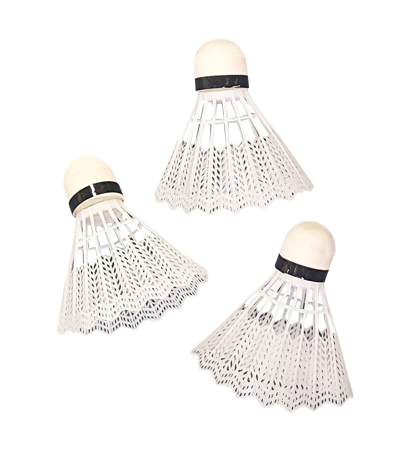 Badmintonbollar i plast, 3-pack i tub