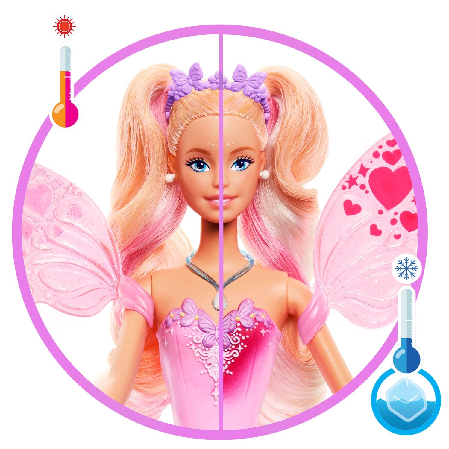 Barbie Färgskiftande Fedocka