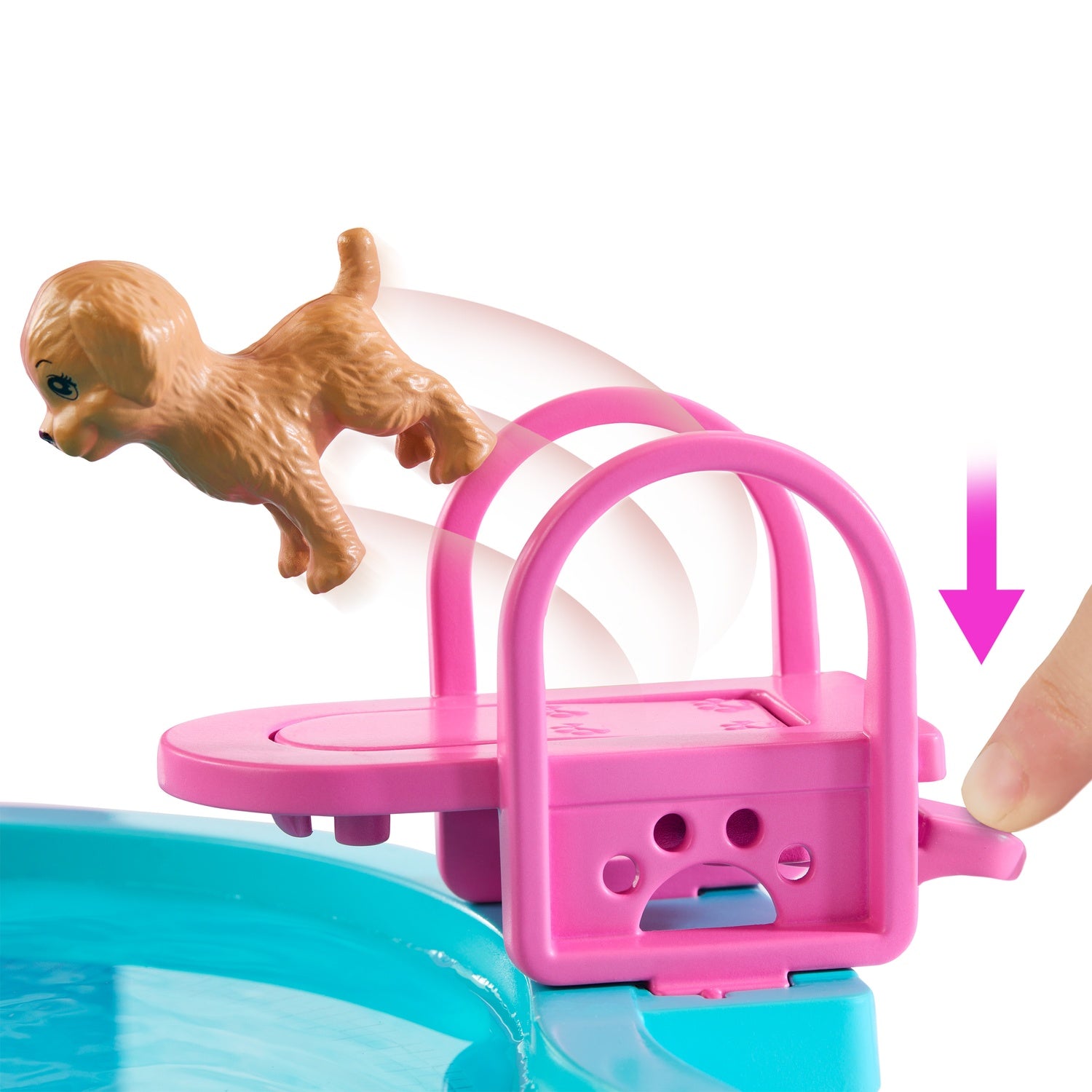 Barbie Poollekset med Rutschkana och Bubbelpool, 17 Tillbehör