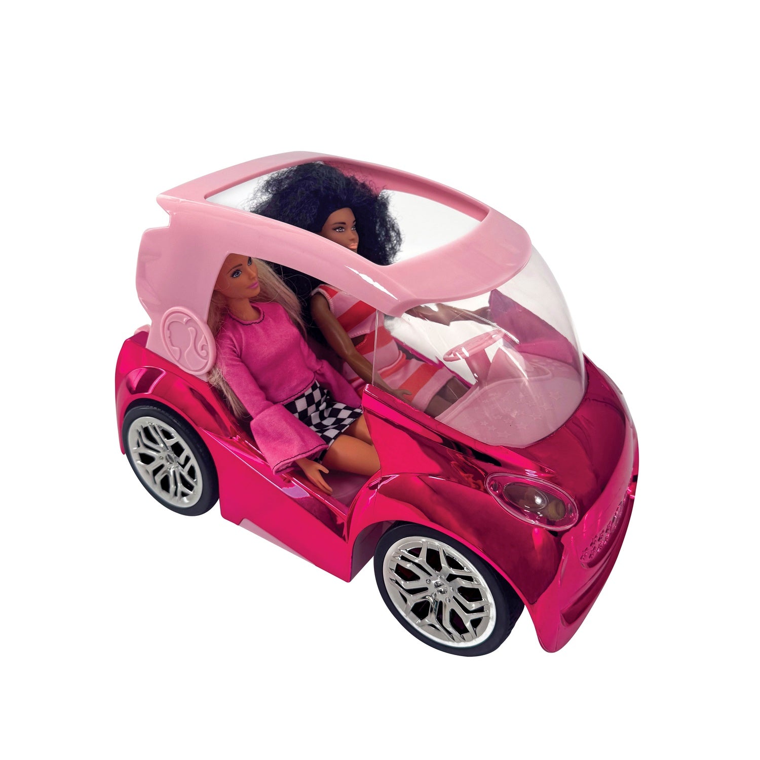 Barbie Rosa RC Stadsbil med Strålkastare, Passar 2 Dockor