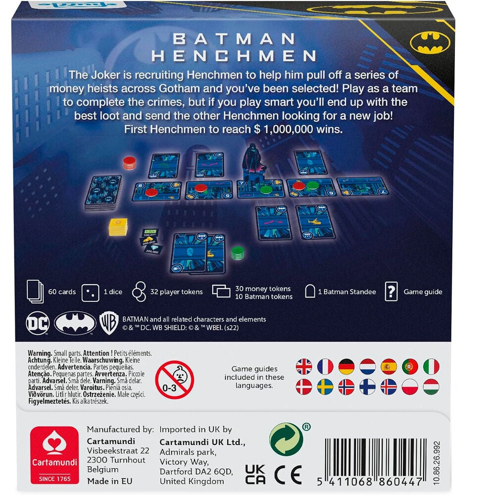 Batman-brädspel för 2-4 spelare, strategi och äventyr