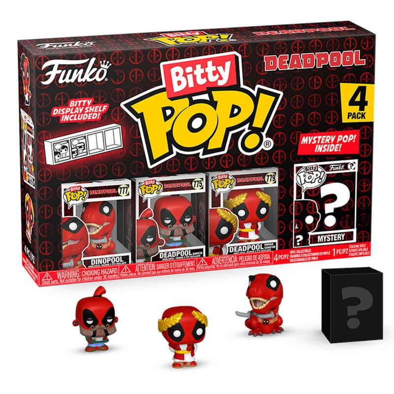 Blister 4 figurer Bitty POP Marvel Deadpool Dinopool Samlarföremål