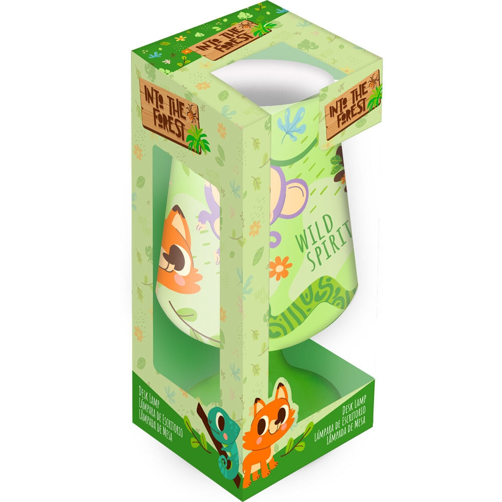 Bordslampa med skogstema för heminredning och ambient belysning