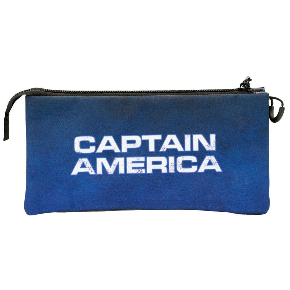 Captain America Triple pennfodral för skolmaterial
