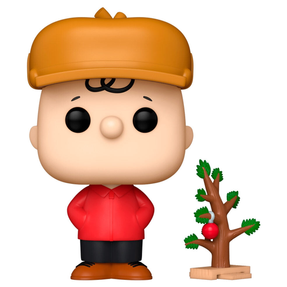 Charlie Brown Popfigur med julgran, 4-tums samlarobjekt