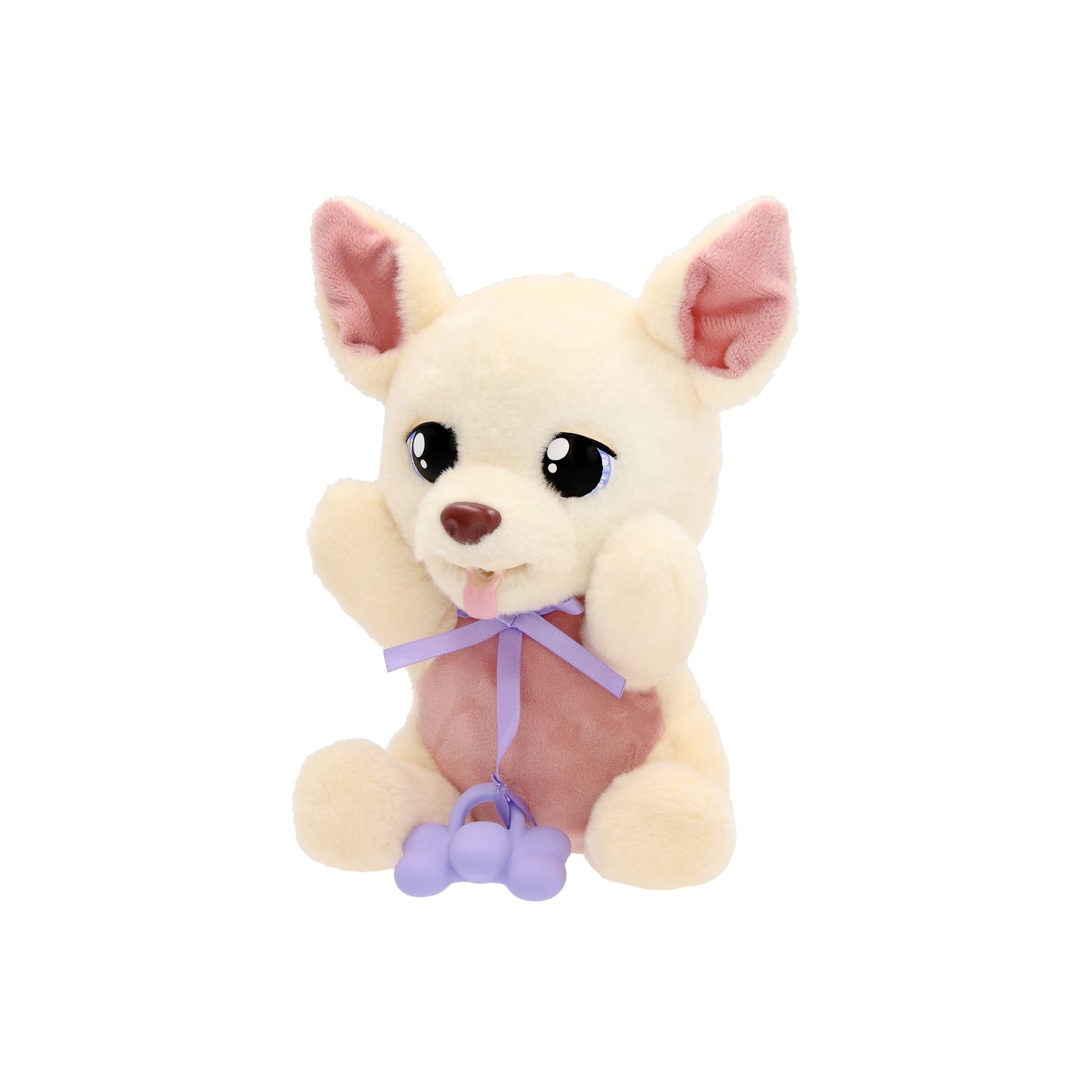 Chihuahua plyschleksak med filt och flaska, 18 cm