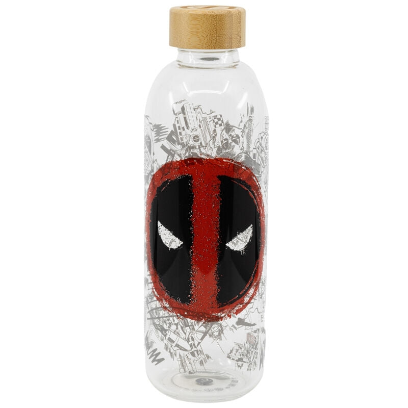 Deadpool glasflaska, 1030 ml kapacitet, hållbar design