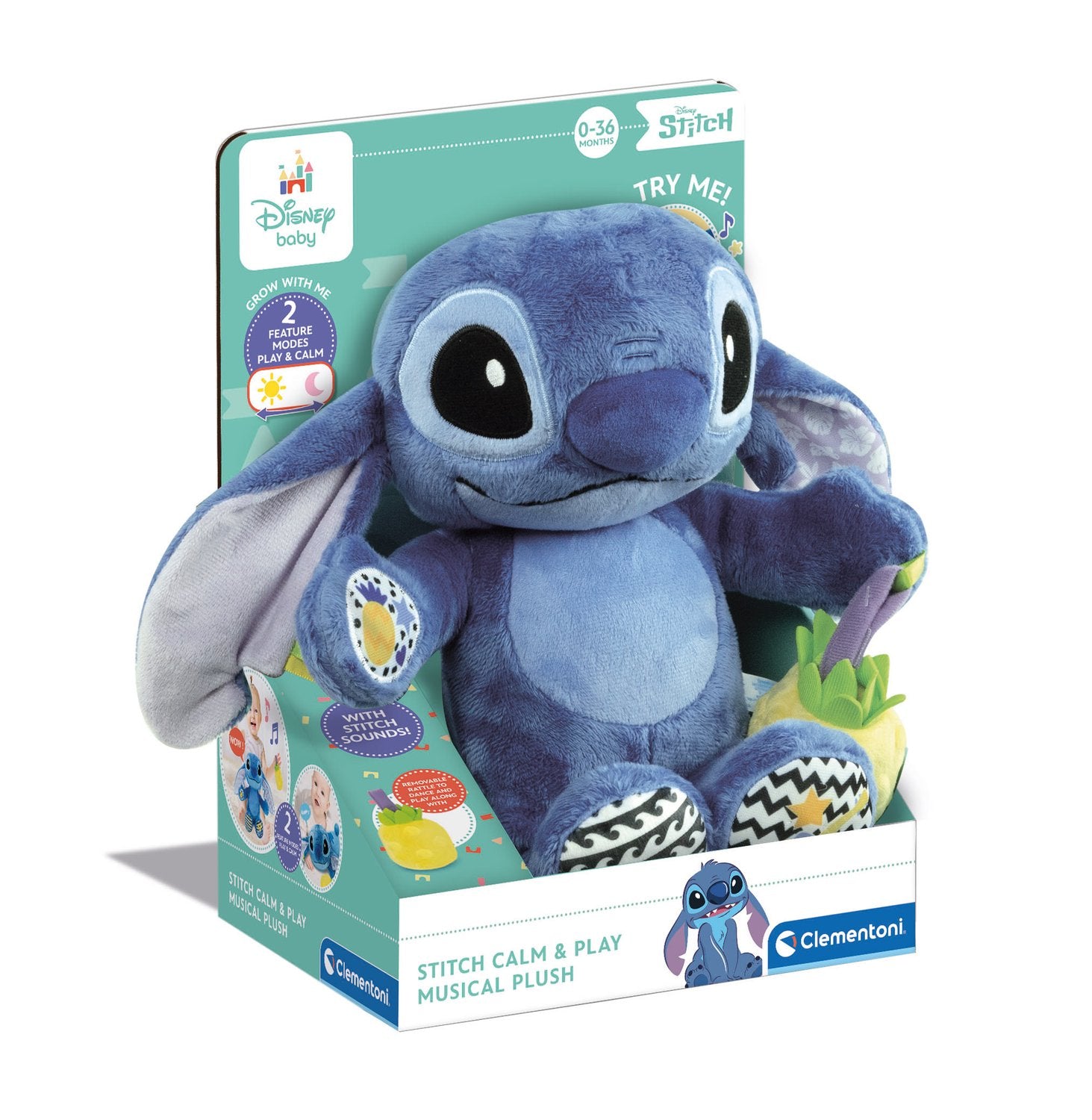 Disney Baby Stitch Musikalisk Plyschleksak, Spelar Barnvisor