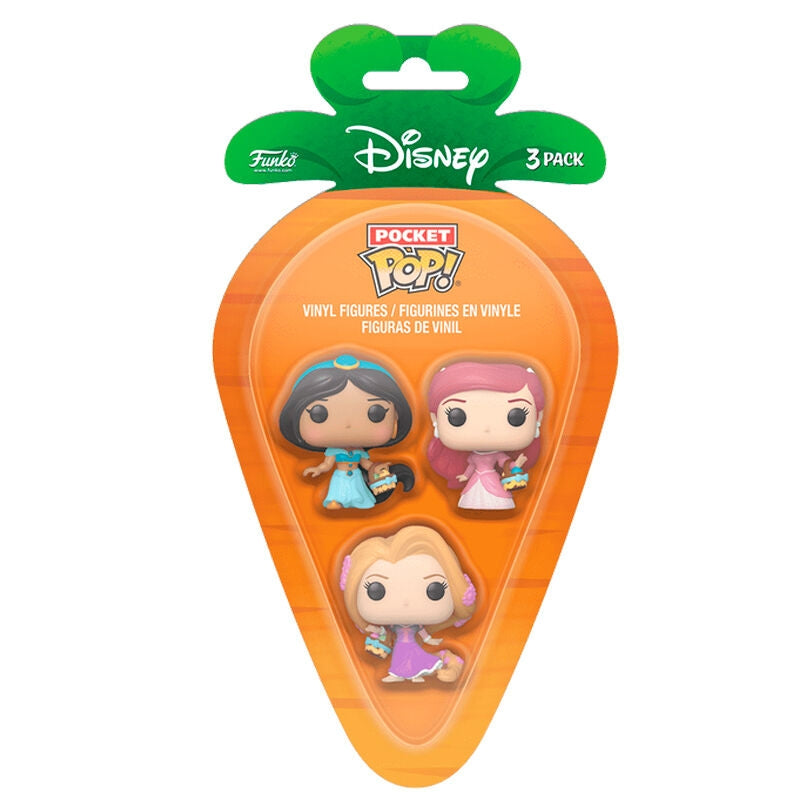 Disney Princess Pocket POP Blister Figurer - Rapunzel, Ariel, Jasmine