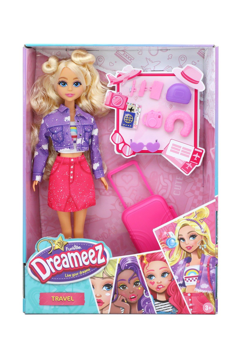 Dreameez modedukke og kuffert