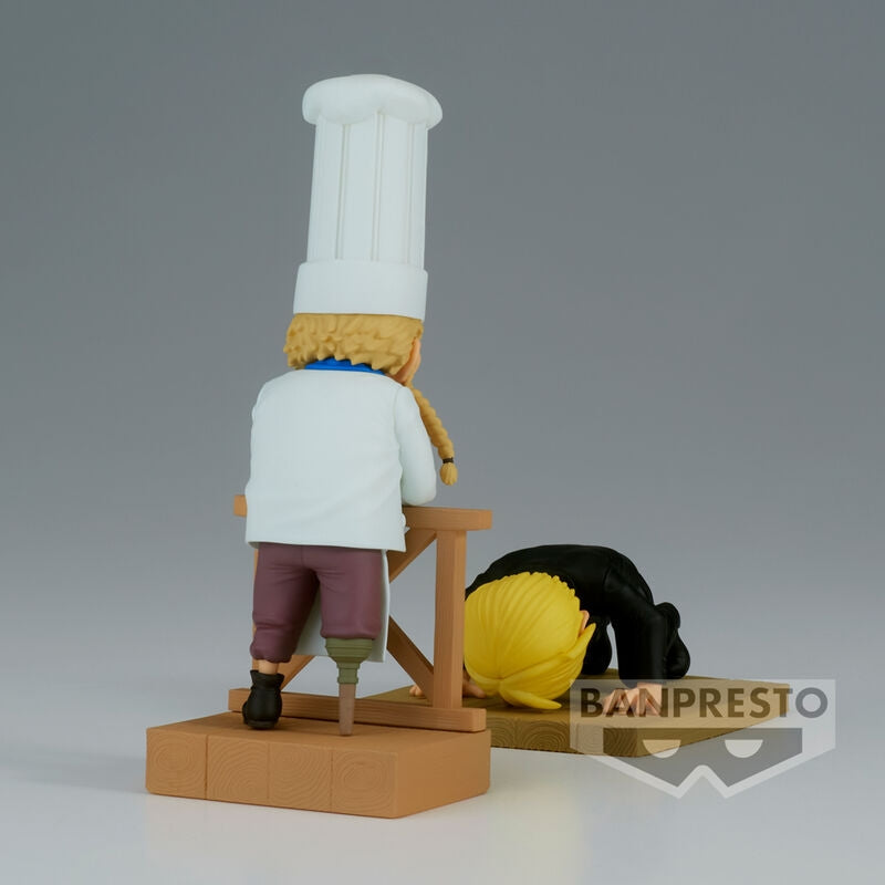 Ett stycke WCF Sanji & Zeff samlarfigurer, 8 cm set