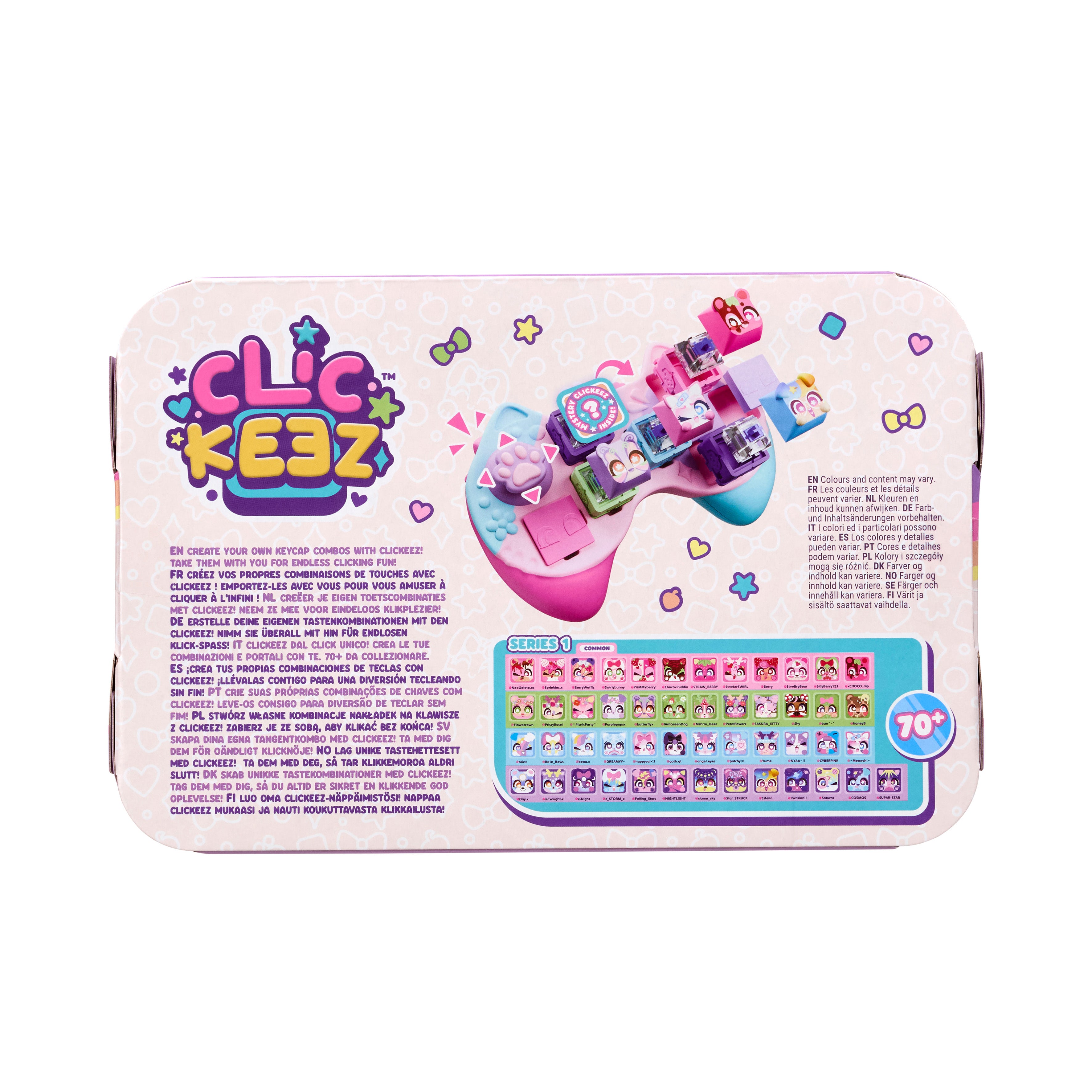 Fidget-kontroller med klickbara knappar och nyckelring