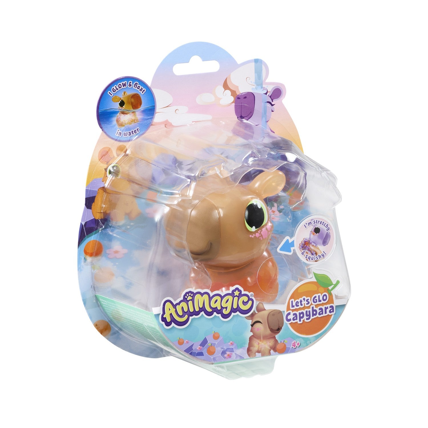 Flytande ljusande kapybaravattenleksak, brun