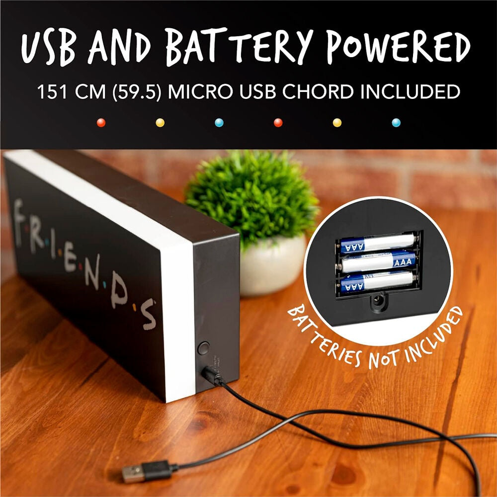 Friends Logo Bordslampa – LED, modern design, 16 tum