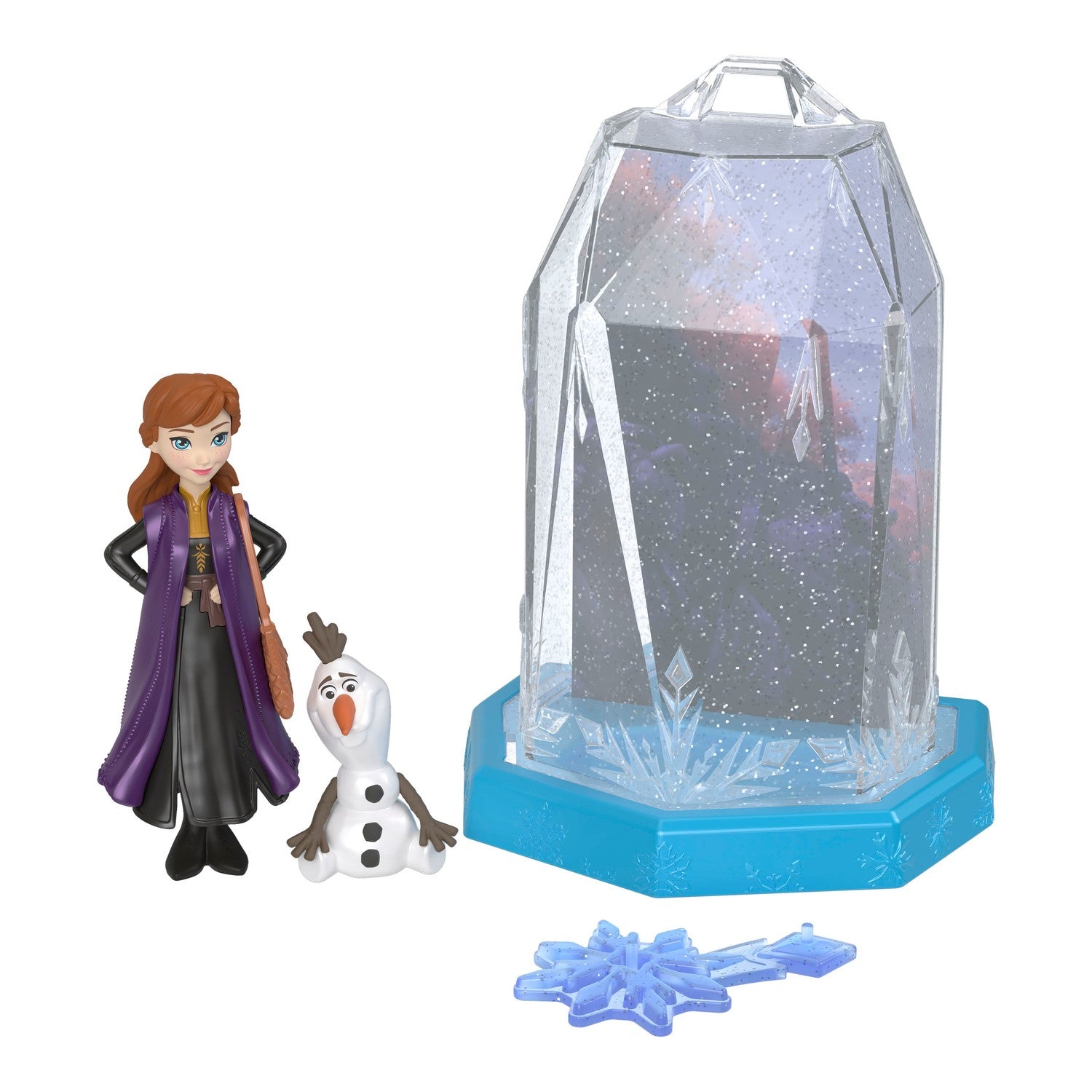 Frozen isblockleksak med docka, vän och tillbehör