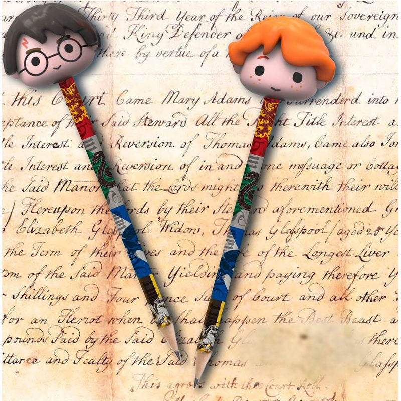 Harry Potter Pennor Set med 3D Eraser Toppers, 2 delar