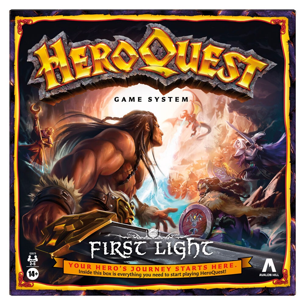 Hero Quest First Light Brädspel - Strategi, Äventyr, 1-5 spelare