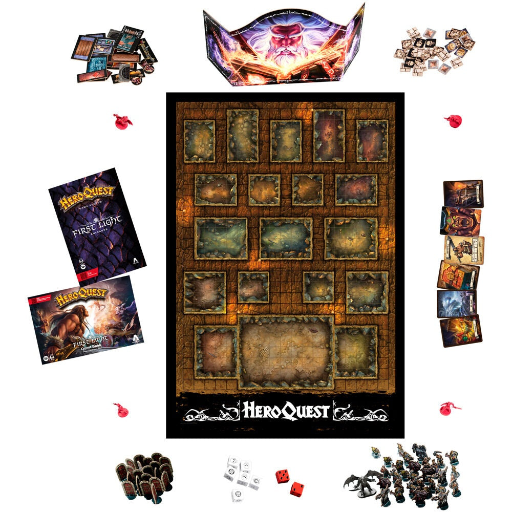 Hero Quest First Light Brädspel - Strategi, Äventyr, 1-5 spelare