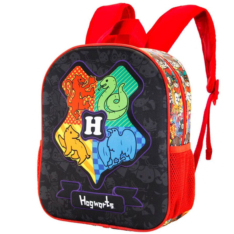 Hogwarts 3D-ryggsäck, 31 cm storlek, perfekt för skola och resor