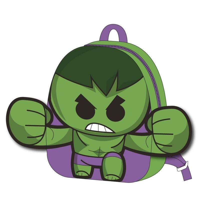 Hulk plyschryggsäck 22 cm för barn, mjuk och hållbar