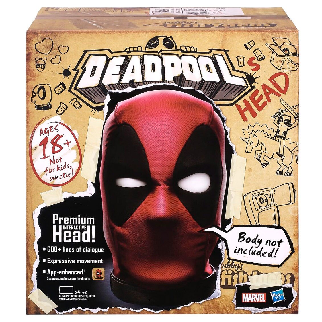 Interaktiv elektronisk Deadpool Head Toy för Marvel Legends