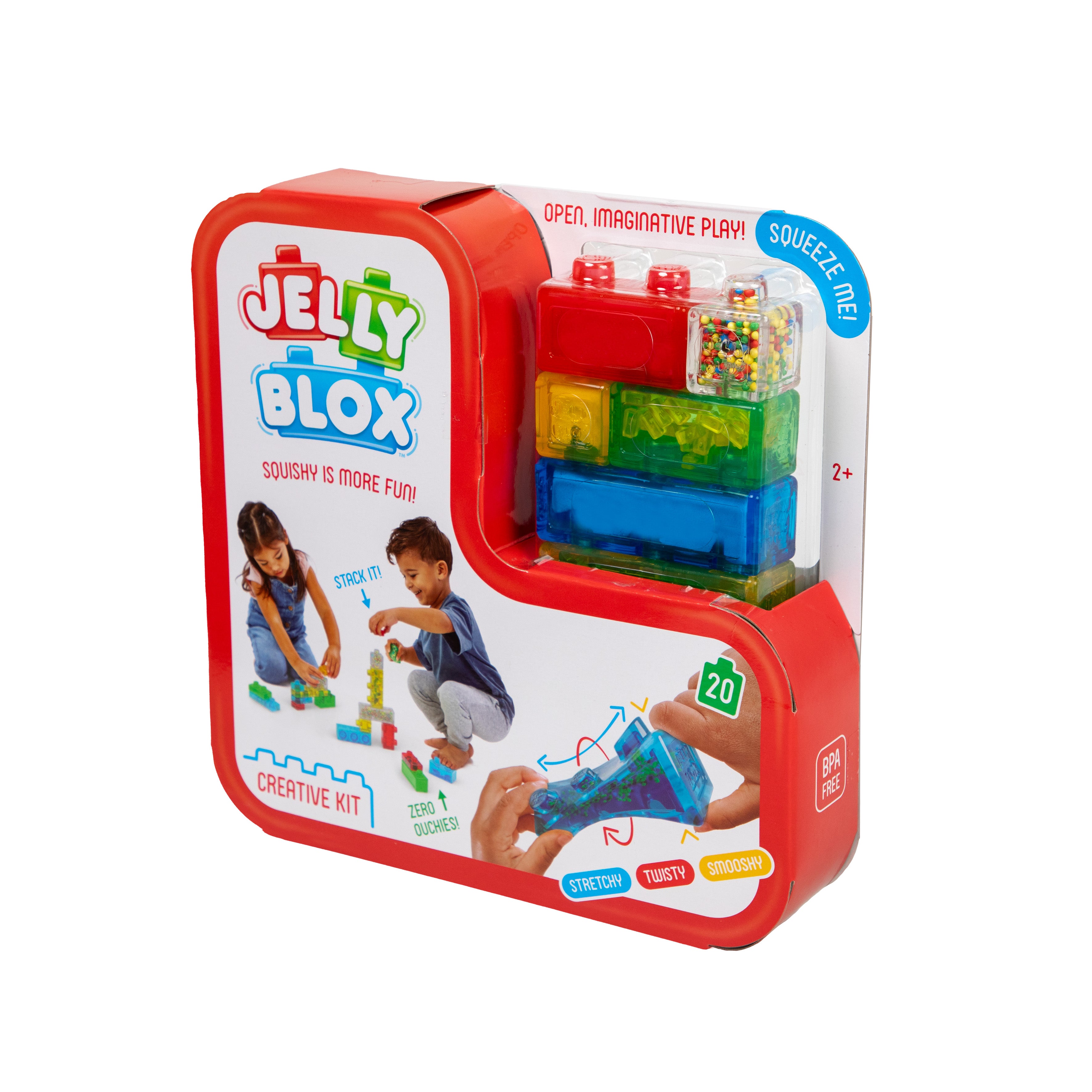 Jelly Blox Sensoriskt Byggset, 20 Mjuka Klossar