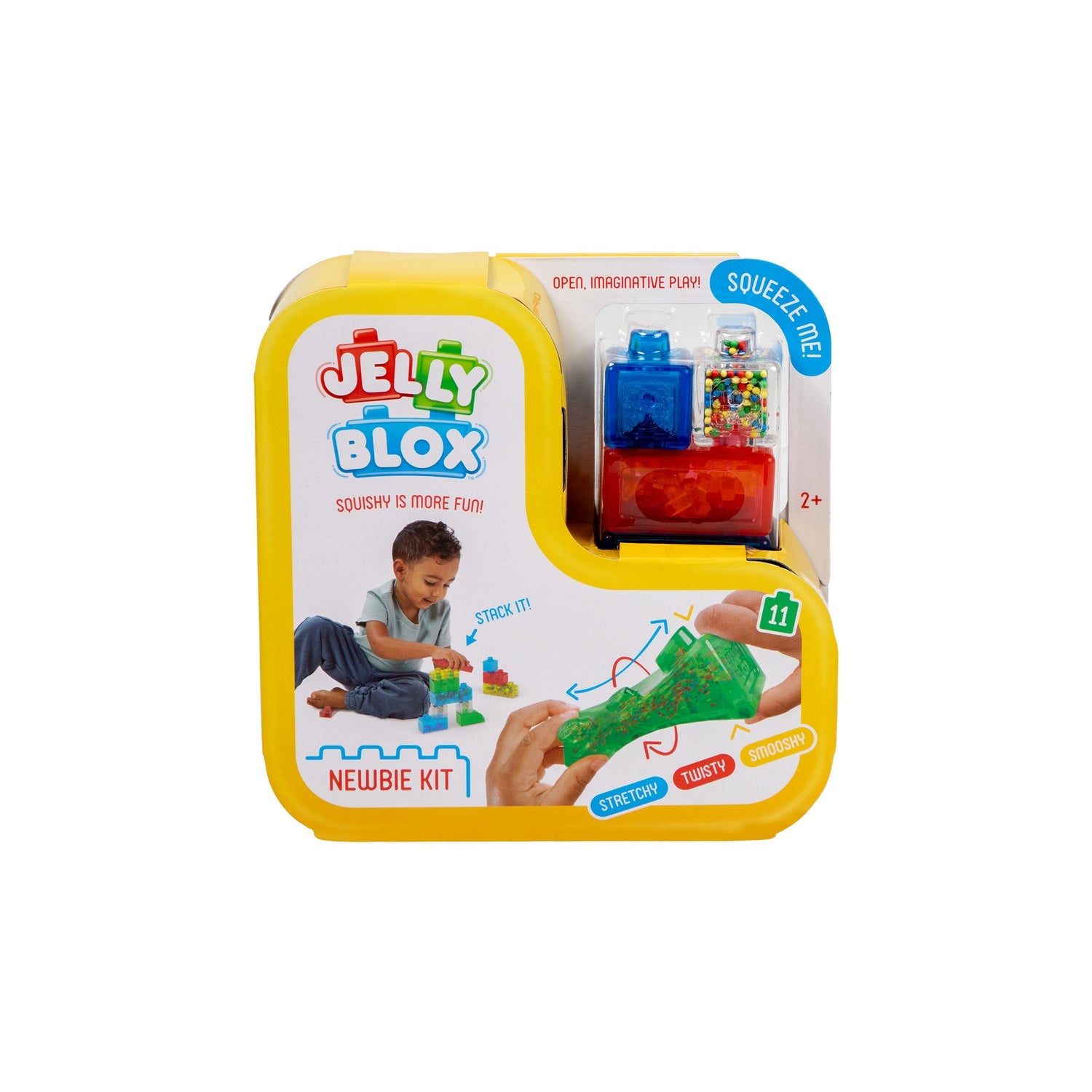 Jelly Blox byggklosskit, mjuka och töjbara, 11 delar