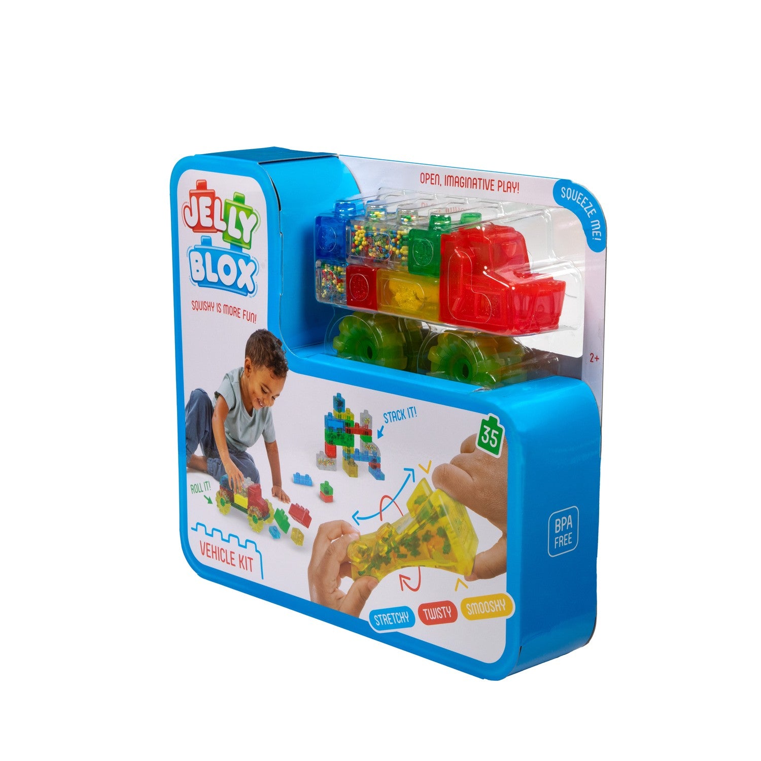 Jelly Blox lastbilssats, 35 mjuka sensoriska bitar