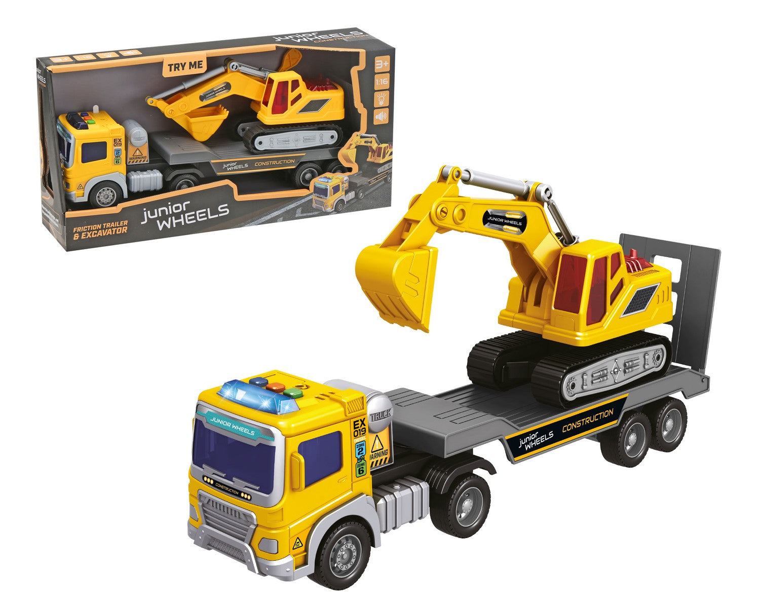 Junior Wheels -Lavettbil Och Grävmaskin
