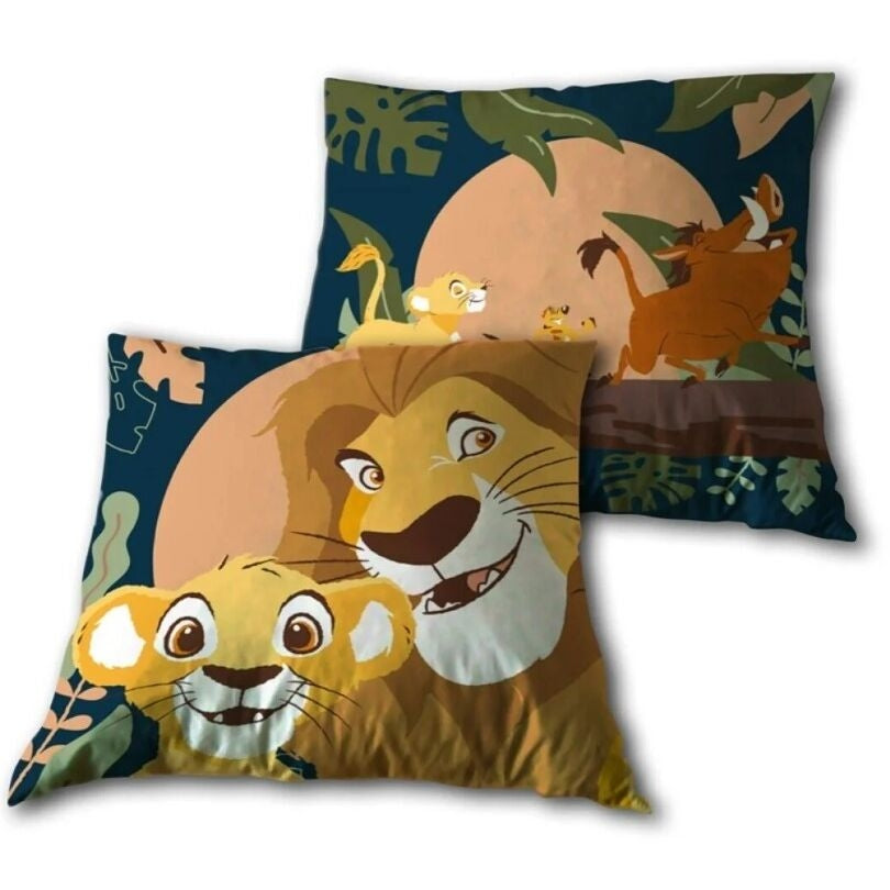 Lion King-kudde, mjukt tyg, 18x18 tum