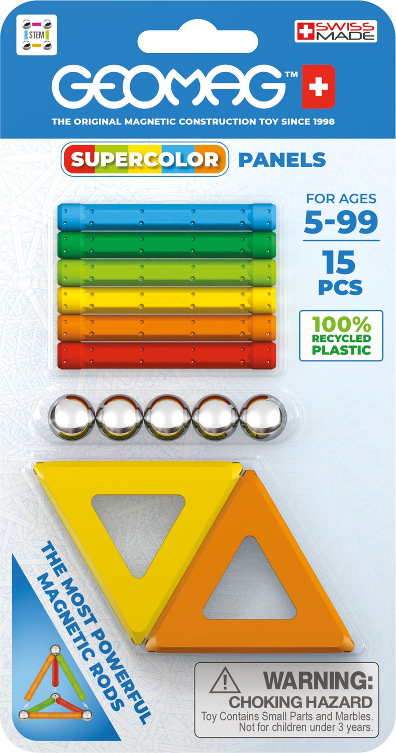 Magnetiskt byggset, återvunna paneler, 15 delar