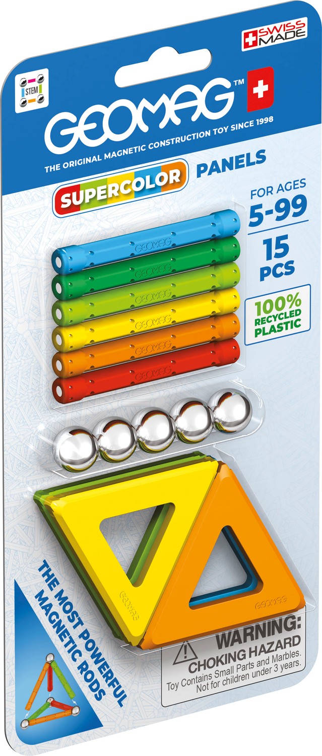 Magnetiskt byggset, återvunna paneler, 15 delar