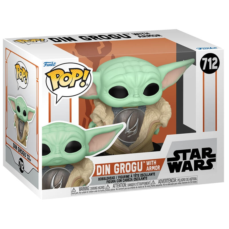 Mandalorian Din Grogu-figur med rustning, 4-tums samlarobjekt