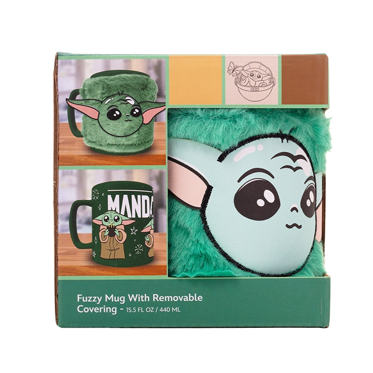Mandalorian Grogu-mugg 440ml med nallebjörnsöverdrag