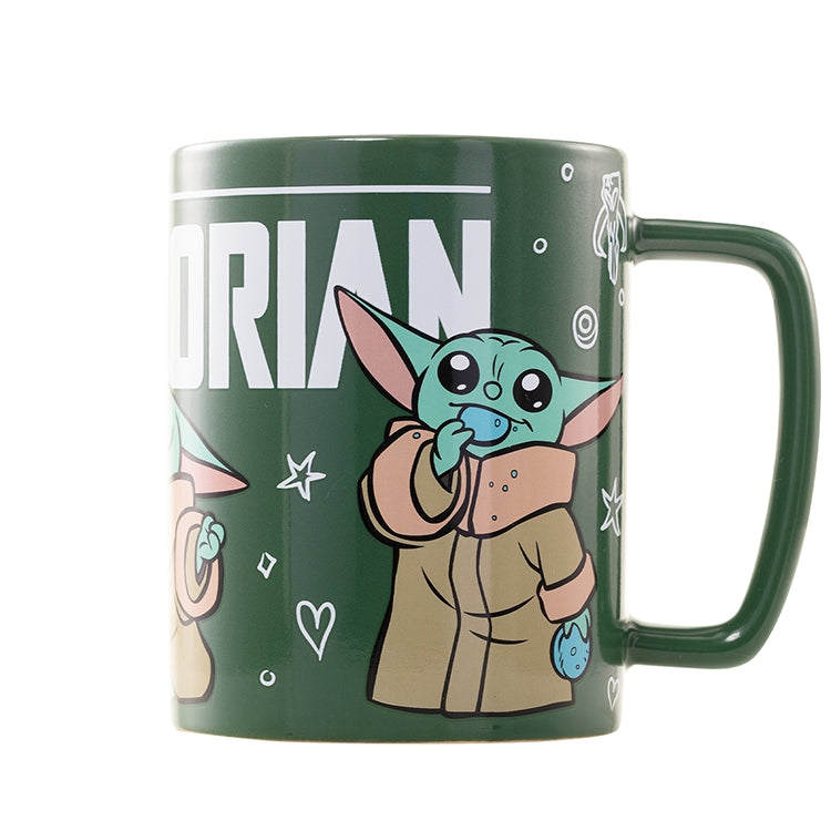 Mandalorian Grogu-mugg 440ml med nallebjörnsöverdrag