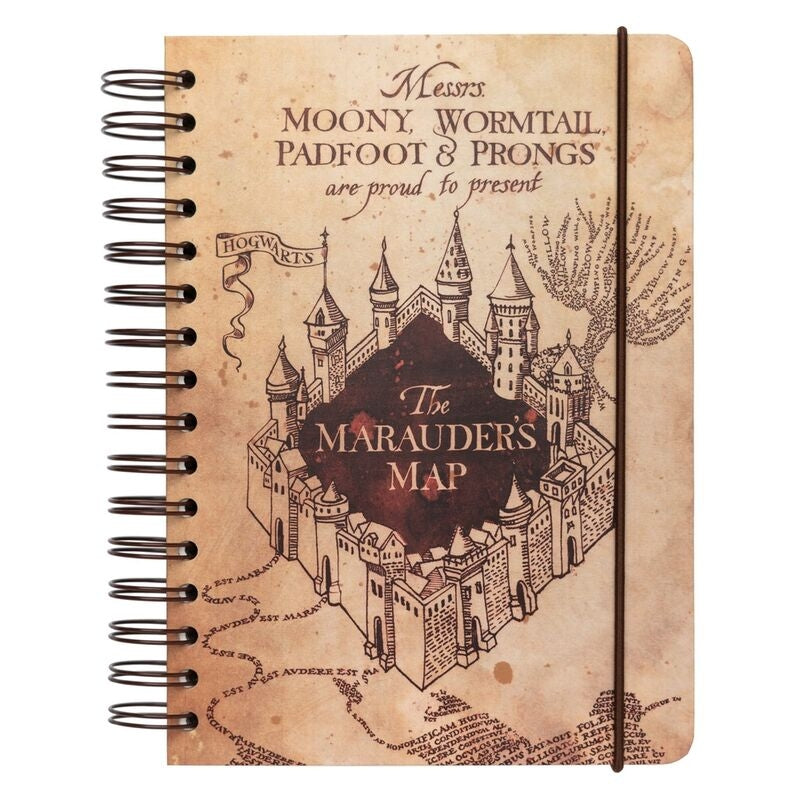 Marauders Map A5 Notebook för Harry Potter-fans