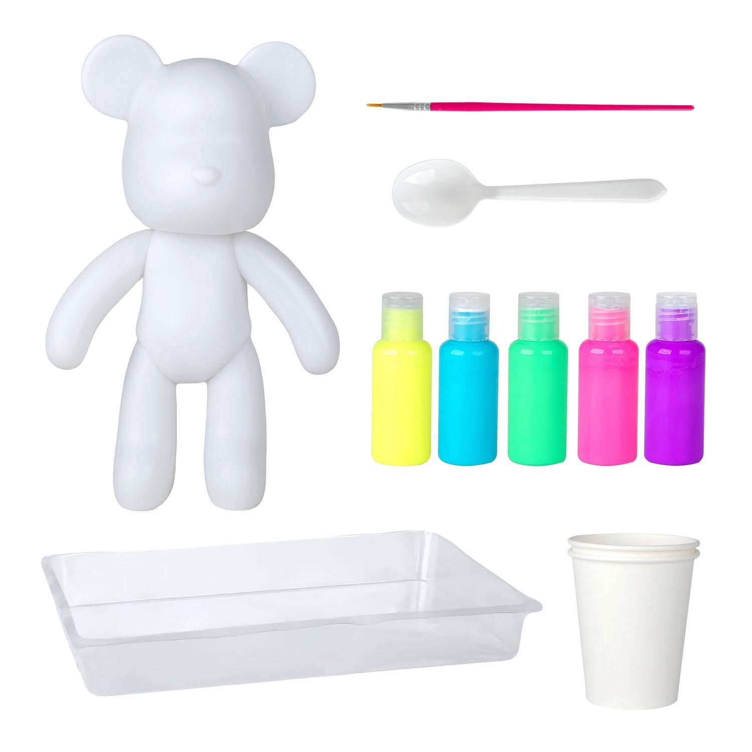 Marmorbjörnens gjutkit med färger och verktyg