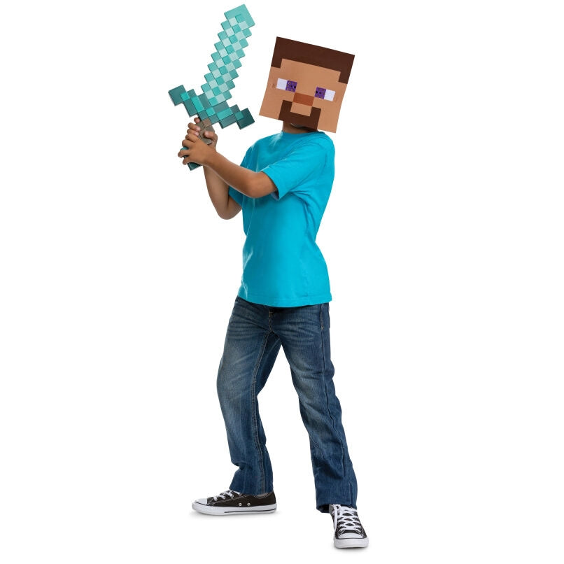 Minecraft svärd och maskset för barn, kostymtillbehör