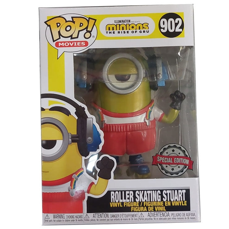 Minions Roller Skating Stuart Metallic Figur, Exklusiv Edition