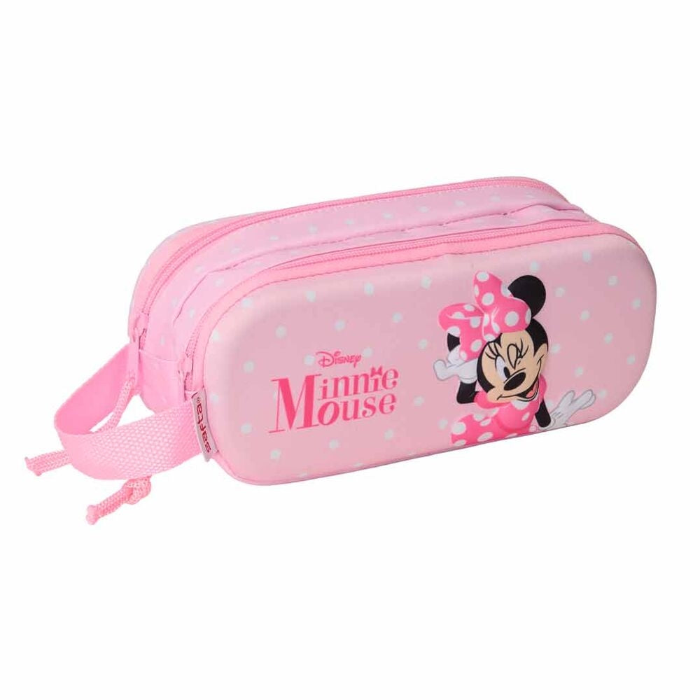Minnie Mouse 3D dubbelt pennfodral för barn, hållbar design