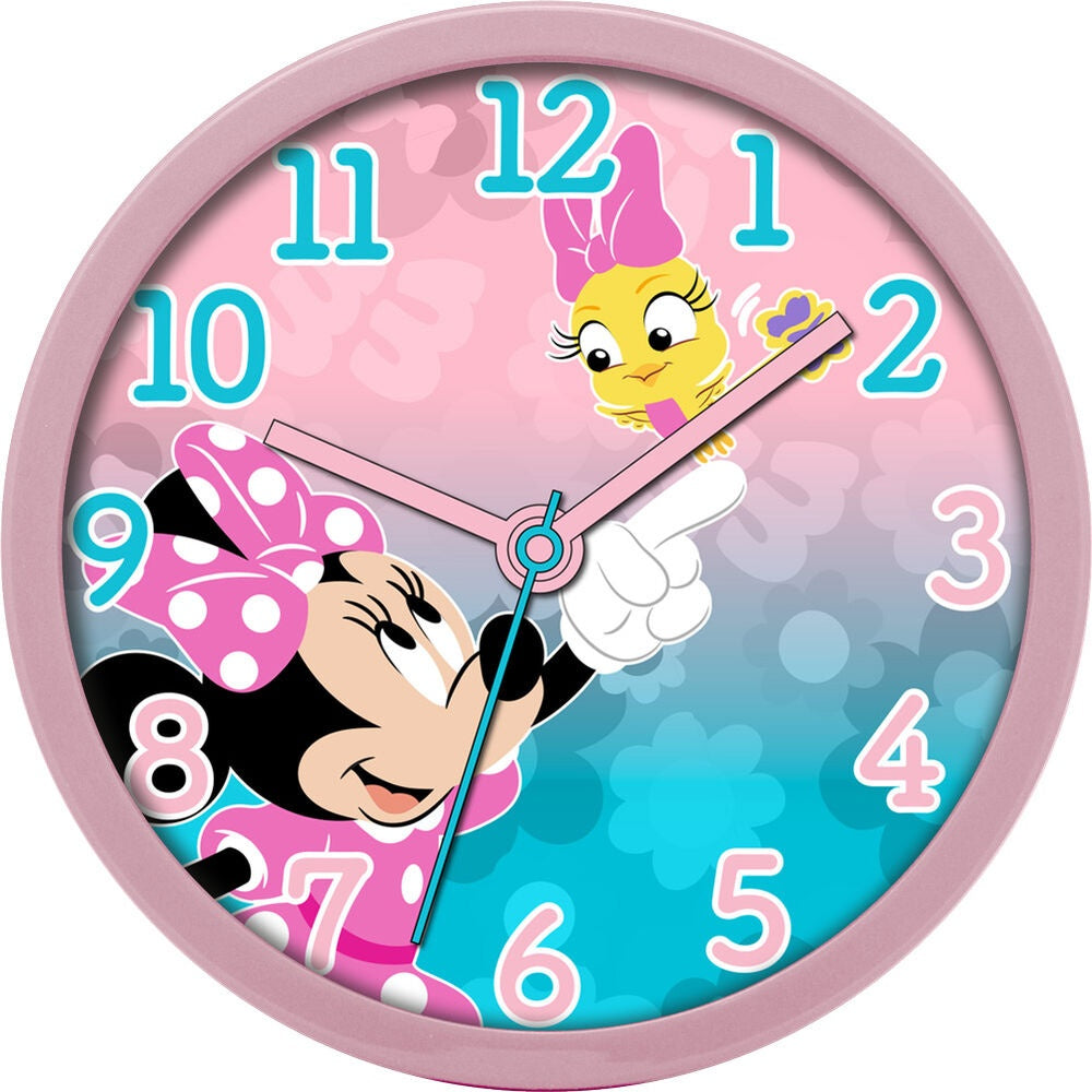 Minnie Mouse väggklocka, dekorativ design, lätt att läsa